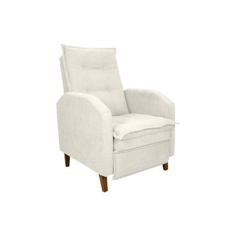 Poltrona Papai Reclinável Sala Mx 65 Yaris Buclê Bege Matrix Original