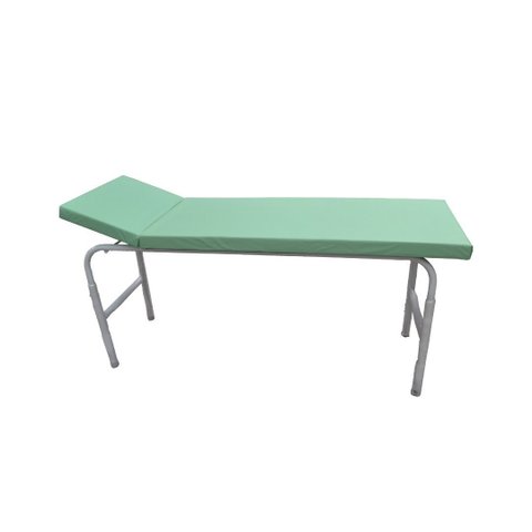 Mesa Exame Clínico 80x65x180 Cabeceira Regulável Esmaltada Verde Bebê