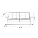 Ver imagem 4 de Conjunto Sofá de Couro Punto 3 Lugares Preto Pigmentado - Mempra