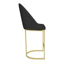 Ver imagem 5 de Kit 02 Banquetas Altas Bela Suede Base Metálica Industrial Dourado - Pallazio Cor:Preto