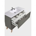 Ver imagem 7 de Gabinete para Banheiro com Cuba e Espelho Organico 80cm Retro Mdf Verde Milano - On Móveis