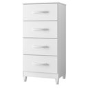 Ver imagem 6 de Guarda Roupa Casal Doble 08 Portas com Espelho e Cômoda Mobi Branco Rosa Flex - Móveis Albatroz