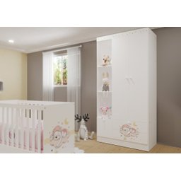 Guarda-roupa Kids 2 Portas 3 Gavetas - Smile Serpil - 4