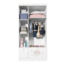 Guarda-roupa Kids 2 Portas 3 Gavetas - Smile Serpil - 1