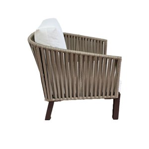 Poltrona em Corda Náutica de Alumínio Búzios Ocre - Cod 8900-3