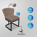 Ver imagem 6 de Kit 04 Cadeiras de Jantar Flor Escritório - Base Ferro Preto - Capuccino