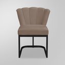 Ver imagem 3 de Kit 04 Cadeiras de Jantar Flor Escritório - Base Ferro Preto - Capuccino