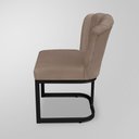 Ver imagem 4 de Kit 04 Cadeiras de Jantar Flor Escritório - Base Ferro Preto - Capuccino