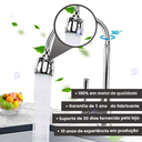 Ver imagem 4 de Torneira Gourmet para Pia Cozinha Mesa Bancada Luxo Del Metais