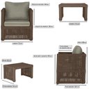 Ver imagem 2 de Mesa e 4 Poltronas Madri Corda Náutica Estofado 8 Trama Marrom