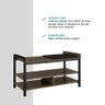 Sapateira com Banco Marrom e Tubos Pretos Carraro - 3