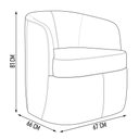 Ver imagem 4 de Kit 2 Poltronas Giratória Decorativa para Sala Dandara K04 Veludo Preto - Mpozenato