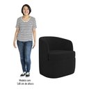 Ver imagem 5 de Kit 2 Poltronas Giratória Decorativa para Sala Dandara K04 Veludo Preto - Mpozenato
