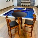 Ver imagem 2 de Mesa Alta Tipo Bistrô Tampo na Cor Preta