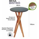 Ver imagem 3 de Mesa Alta Tipo Bistrô Tampo na Cor Preta