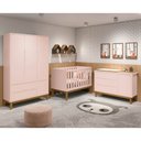 Ver imagem 2 de Berço Mini Cama Noah Square com Pés em Madeira - Rosa
