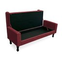 Ver imagem 4 de Kit Cabeceira Mirage + Calçadeira Baú Felix Queen Size 160cm Suede - Ecotec Decor:Vinho