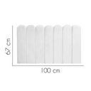 Ver imagem 2 de Painel Estofado Luxo Nuvem Alanis 100cm Solteiro para Cama Box Corino Branco - Gat Magazine