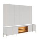 Ver imagem 6 de Painel TV até 75" Chanfrado Bancada 4 Portas 243cm com LED Jasmine C04 - D'Rossi