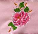 Ver imagem 4 de Toalha Banho Bordada Personalizada Duas Lindas Rosas. Cor: Rosa Dohler Artesanalle