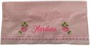 Ver imagem 1 de Toalha Banho Bordada Personalizada Duas Lindas Rosas. Cor: Rosa Dohler Artesanalle