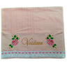 Toalha Banho Bordada Personalizada Duas Lindas Rosas. Cor: Rosa Dohler Artesanalle - 2
