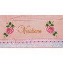 Ver imagem 3 de Toalha Banho Bordada Personalizada Duas Lindas Rosas. Cor: Rosa Dohler Artesanalle