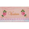 Toalha Banho Bordada Personalizada Duas Lindas Rosas. Cor: Rosa Dohler Artesanalle - 3