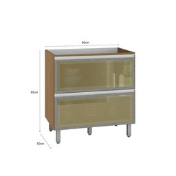 Balcão Evidence 2 Gavetas Reflecta Poliman Móveis - 2 Balcão Evidence 2 Gavetas Reflecta Poliman Móveis - 2