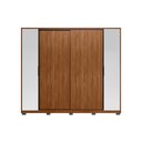 Ver mais imagens de Guarda Roupa 4 Portas de Correr e 4 Gavetas C/ 2 Espelhos e Pés Laredo Flex Amêndola/amêndola ou