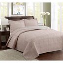 Ver imagem 1 de Kit Colcha Matelassê Provence Linho Bege Mesclado Queen Rozac Porvence