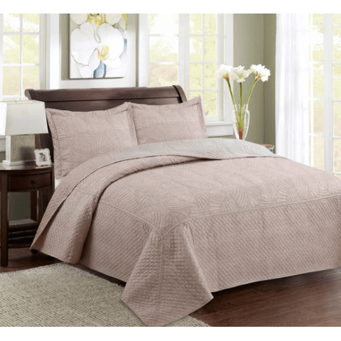 Kit Colcha Matelassê Provence Linho Bege Mesclado Queen Rozac Porvence