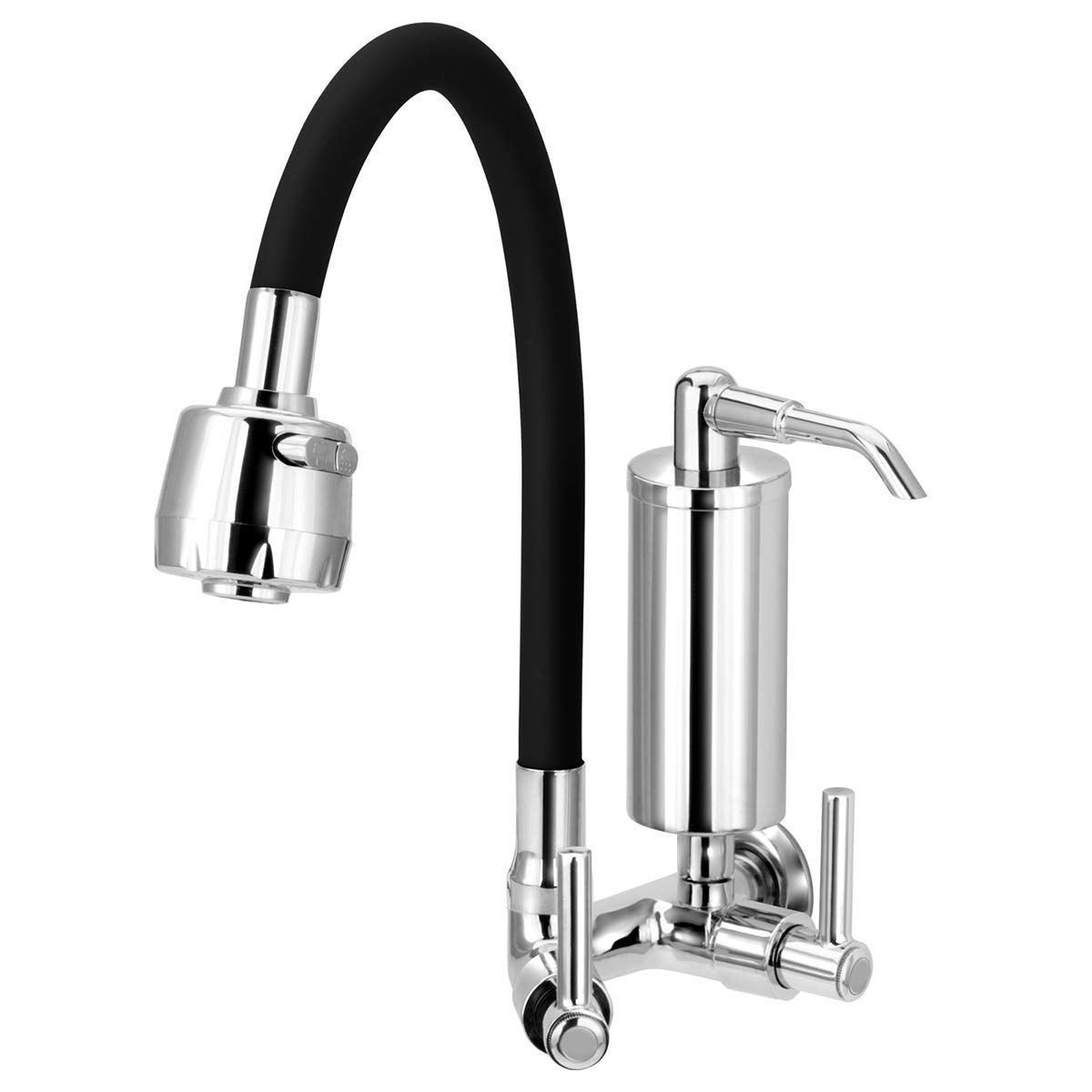Torneira Gourmet de Cozinha Parede com Filtro Preta C34 Casagrande Mundial - 1