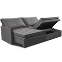 Ver imagem 2 de Sofá sem Caixa Retrátil Baú 1,60m Cama Inbox Marselha Suede Velusoft Cinza