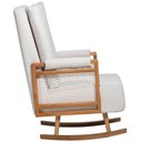 Ver imagem 6 de Poltrona de Amamentação com Balanço Base Milka Líria D02 Linho Off White B-410 - Lyam Decor