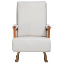 Ver imagem 3 de Poltrona de Amamentação com Balanço Base Milka Líria D02 Linho Off White B-410 - Lyam Decor