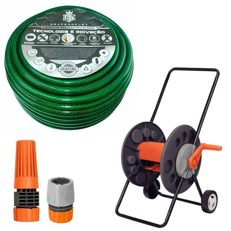 Mangueira de Jardim 30 M. com Carrinho Enrolador - Gf. - 3