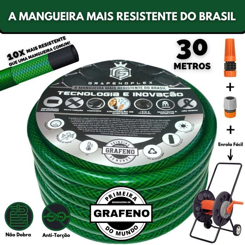Mangueira de Jardim 30 M. com Carrinho Enrolador - Gf. - 1