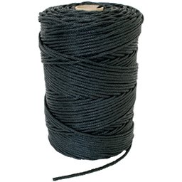 Corda Pe 2 Capas 3mm Preta Policorda - 1