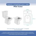 Ver imagem 3 de Tampa Vaso Sanitário Poliester Acrilico El Misti Branco para Bacia Icasa