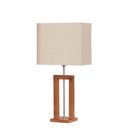 Ver imagem 1 de Abajur Ar Art. para Decoração Imbuia Cup Tec Bege Ref 377 E27 Bivolt
