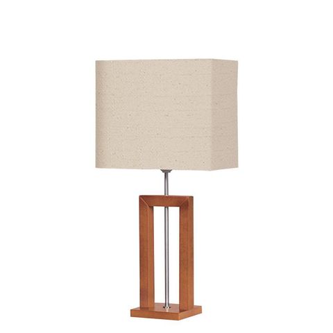 Abajur Ar Art. para Decoração Imbuia Cup Tec Bege Ref 377 E27 Bivolt