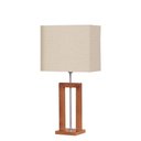 Ver imagem 1 de Abajur Ar Art. para Decoração Imbuia Cup Tec Bege Ref 377 E27 Bivolt