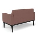 Ver imagem 5 de Sofá Namoradeira com 2 Poltronas Base de Madeira Fixa Preto Marisa Veludo D03 - D’Rossi Rose