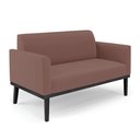 Ver imagem 3 de Sofá Namoradeira com 2 Poltronas Base de Madeira Fixa Preto Marisa Veludo D03 - D’Rossi Rose