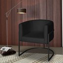 Ver imagem 5 de Poltrona Base Industrial Preto Kit 2 Lety Veludo Preto S05 - D'Rossi