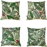 Kit 4 Almofadas Cheias Waterhavana Impermeável Área Externa Folhas Verdes 43cmx43cm - 1