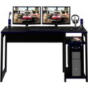 Ver imagem 3 de Mesa para Computador Gamer Espaço para 2 Monitores e Cpu Preto/azul
