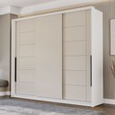 Ver imagem 1 de Guarda-roupa Casal Lisboa 3 Portas 4 Gavetas Branco/creme - Politorno