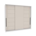 Ver imagem 2 de Guarda-roupa Casal Lisboa 3 Portas 4 Gavetas Branco/creme - Politorno